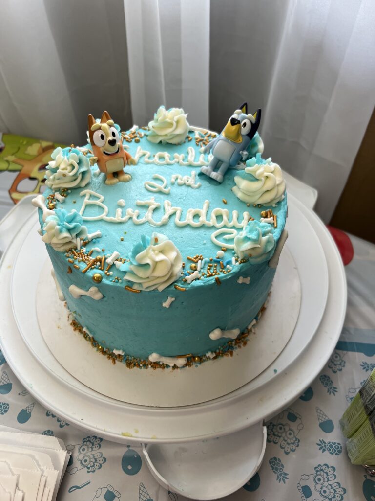 Bluey Themed Birthday Cake